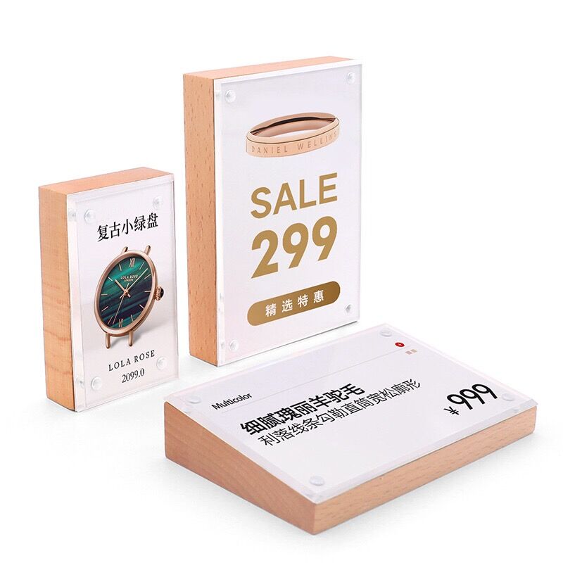 Baby Products Photos - 88x54mm 테이블탑 아크릴 사인 홀더 디스플레이