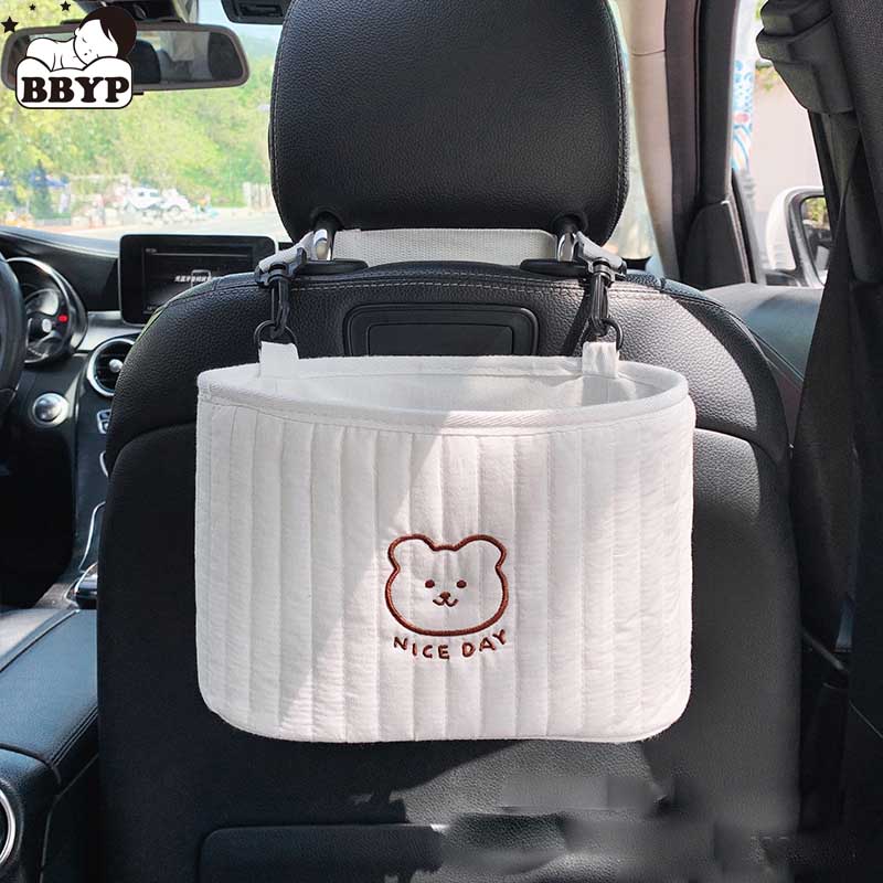 Diaper Bag Backpack - 2Pcs 자동차 좌석 뒤로 만화 곰