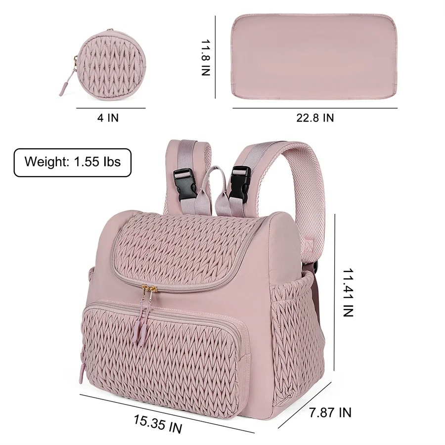 대용량 출산 기저귀 가방 배낭 니트 패턴 아기 기저귀  - Diaper Bag Backpack 리뷰 및 가격
