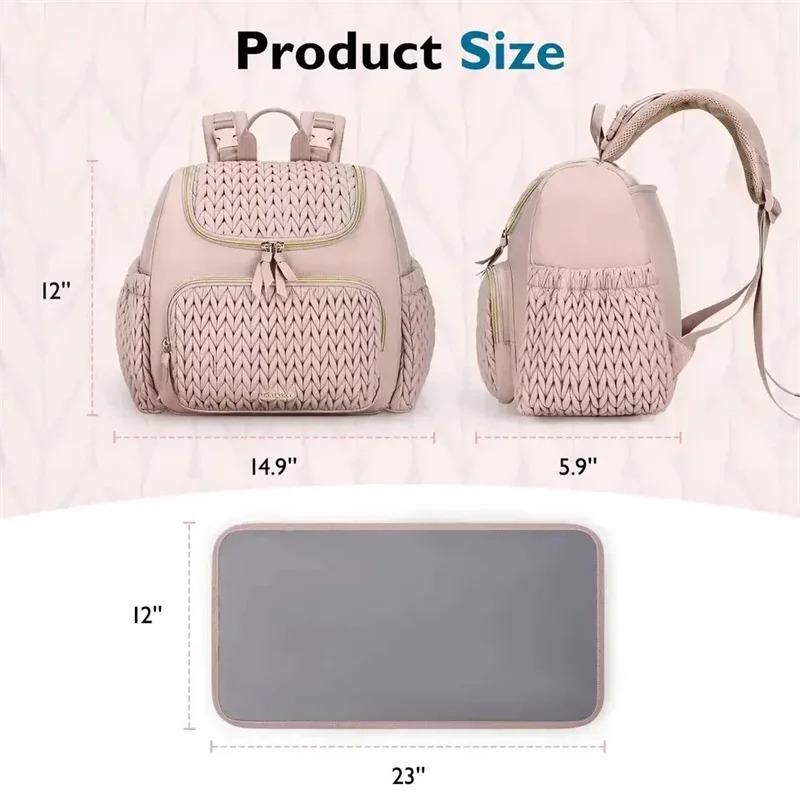 대용량 출산 기저귀 가방 배낭 니트 패턴 아기 기저귀  - Diaper Bag Backpack 리뷰 및 가격