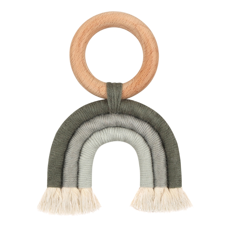 아기 Teether 무지개 술 크로 셰 뜨개질 무지개  - Baby Products Photos 리뷰 및 가격