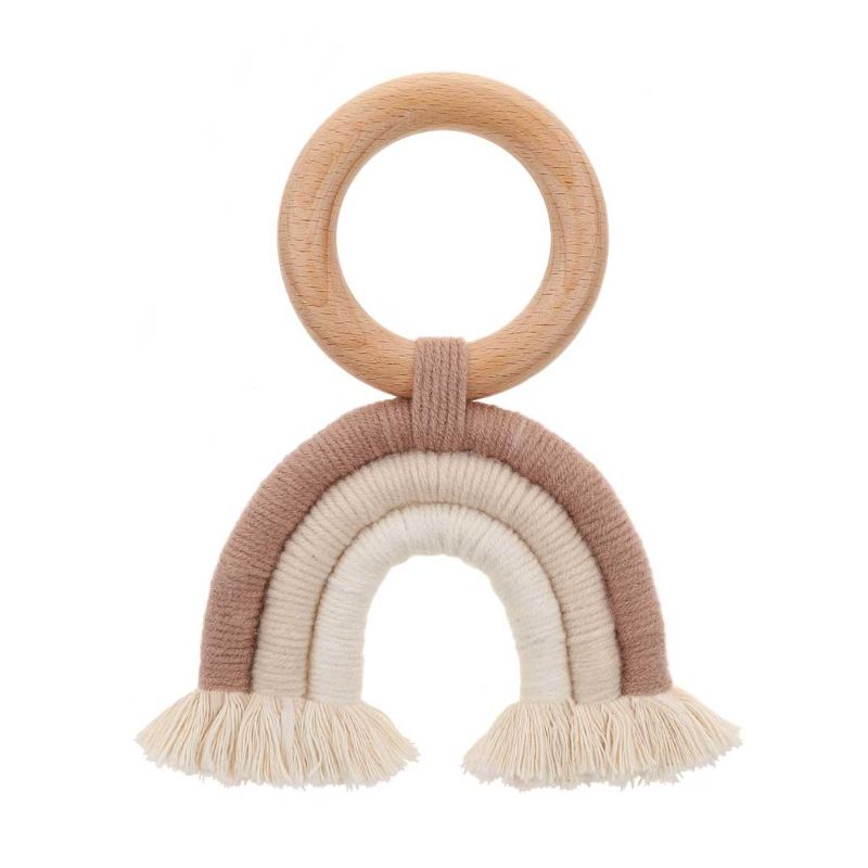 아기 Teether 무지개 술 크로 셰 뜨개질 무지개  - Baby Products Photos 리뷰 및 가격
