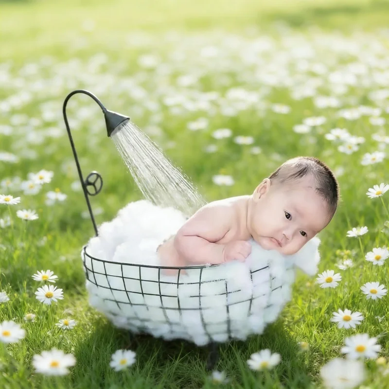 1개 신생아 사진 소품 철제 소형 욕조 보조 촬영 소품 - Baby Products Photos 리뷰 및 가격