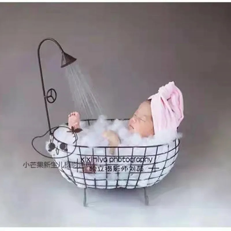 1개 신생아 사진 소품 철제 소형 욕조 보조 촬영 소품 - Baby Products Photos 리뷰 및 가격